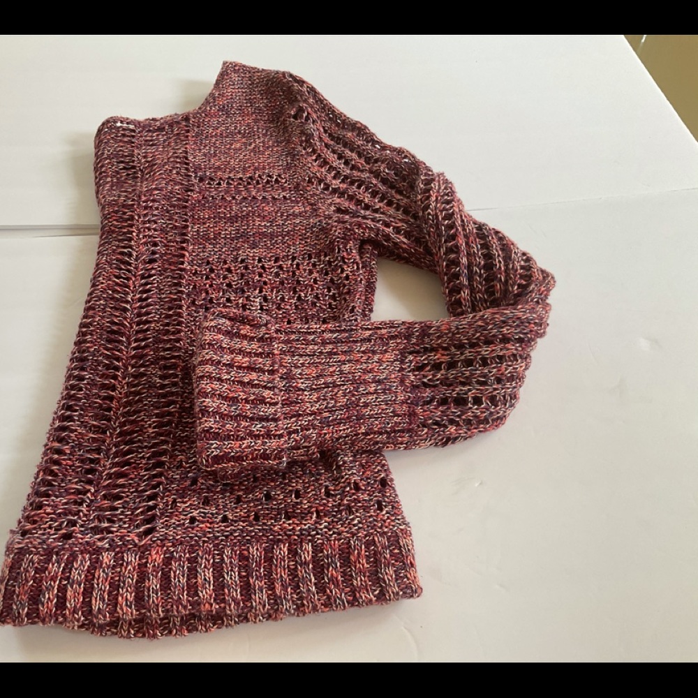 Free People sweater, multi color, size M.